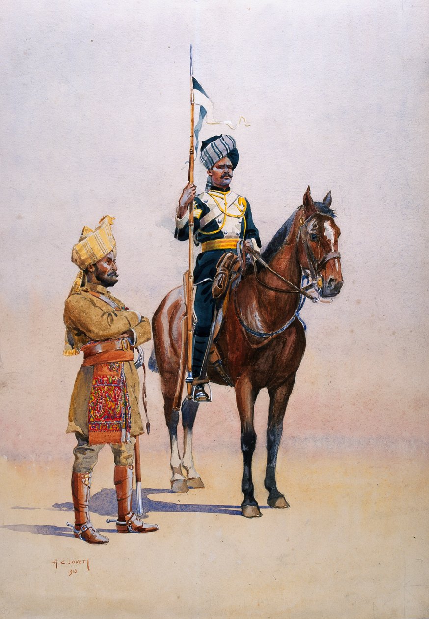 Soldiers of the Mysore Transport Corps, illustration fra 