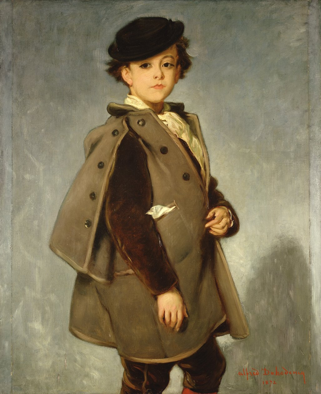 Edmond Dehodencq (1860-87) iført en Inverness-kappe, 1872 af Alfred Dehodencq