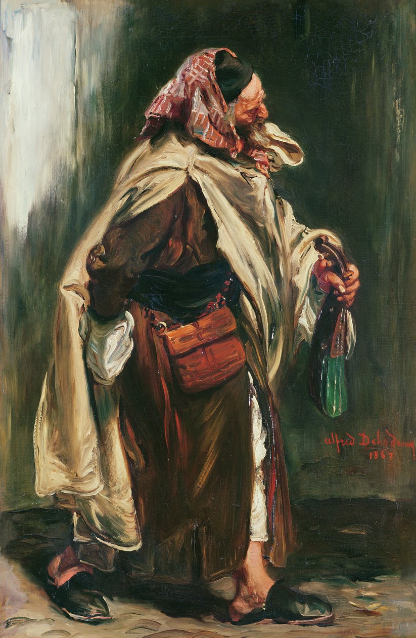 Ældre marokkansk jøde, 1867 af Alfred Dehodencq