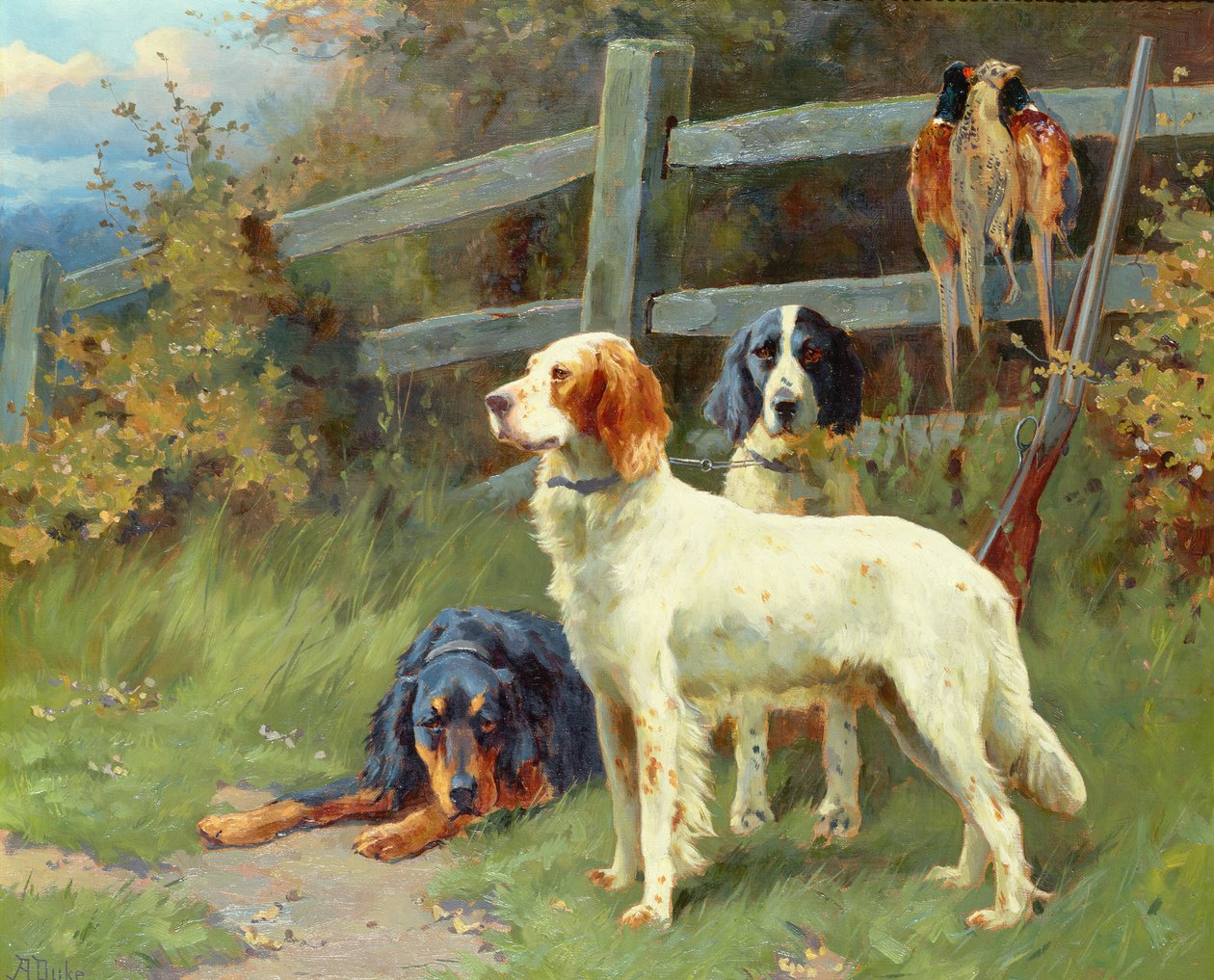 Ved Dagens Taske (par 77837) af Alfred Duke