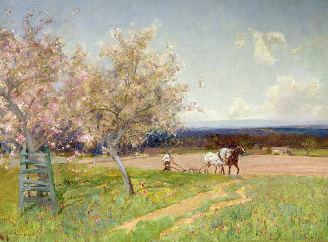 Forårspløjning, ca. 1900 af Alfred East