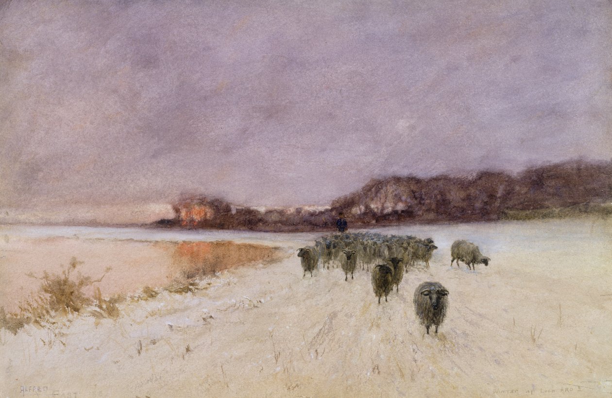 Vinter ved Loch Ard af Alfred East