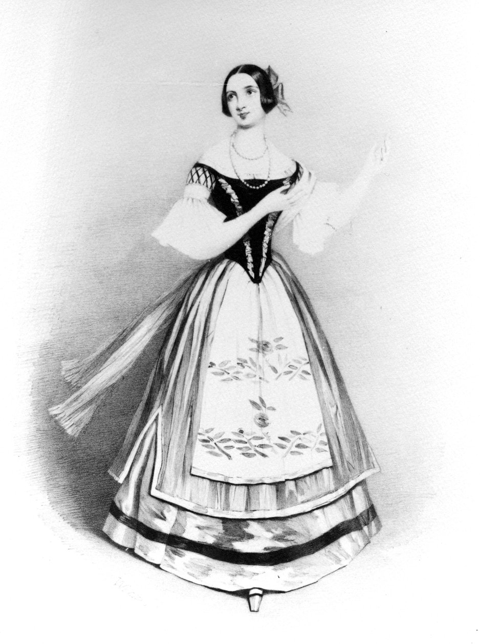 Fanny Persiani som Zerlina i Don Giovanni, indgraveret af Isaac Weld Taylor, 1838 af Alfred Edward Chalon