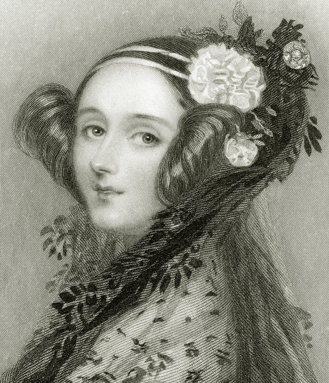 Portræt af Augusta Ada King (1815 - 1852), grevinde af Lovelace. af Alfred Edward Chalon