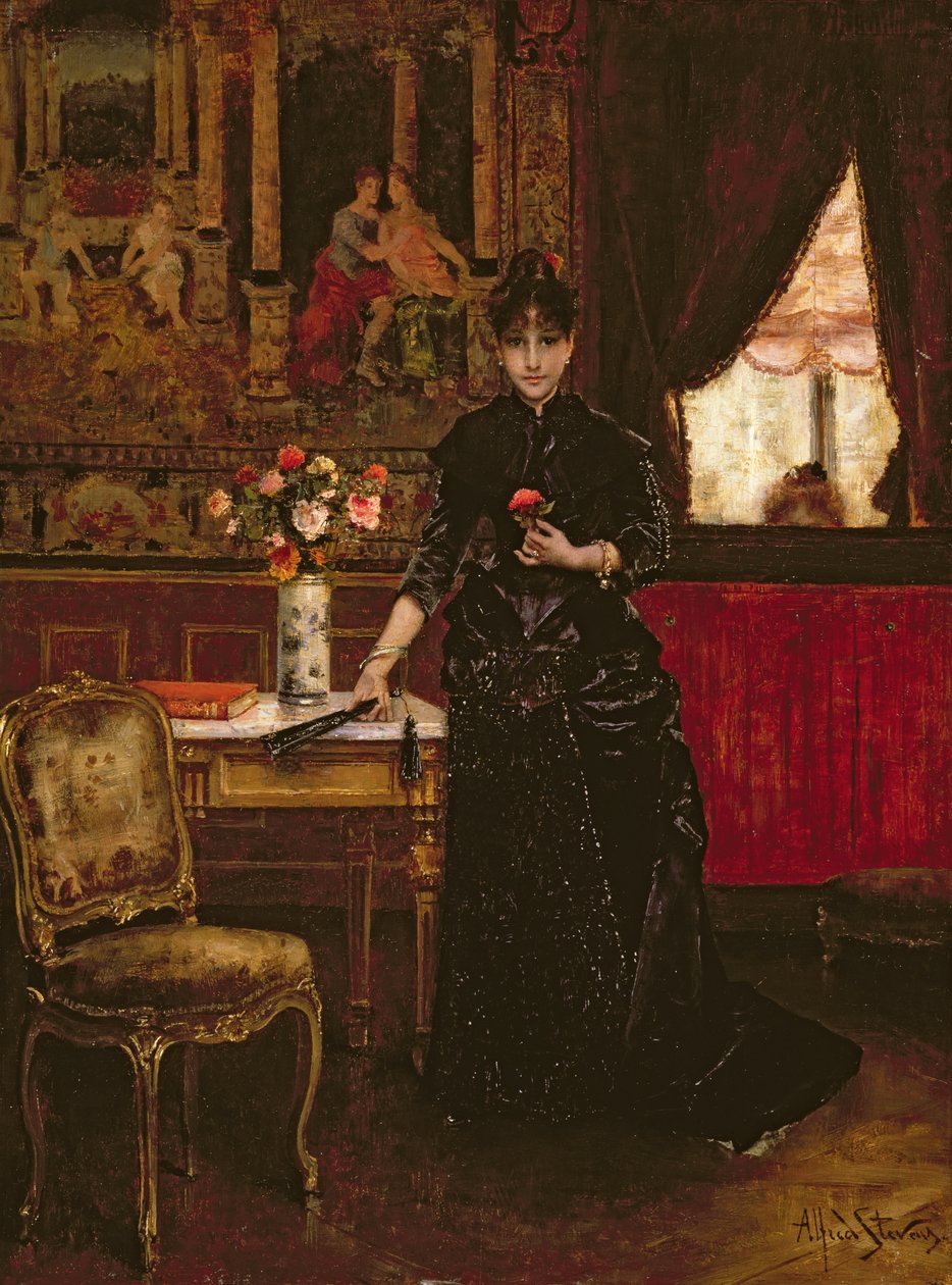 Kvinde med en nellike af Alfred Emile Stevens