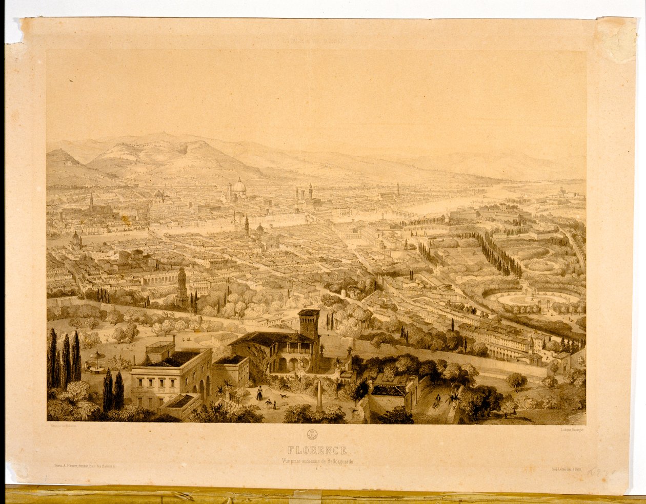 Firenze, udsigt fra oven Bellosguardo af Alfred Guesdon