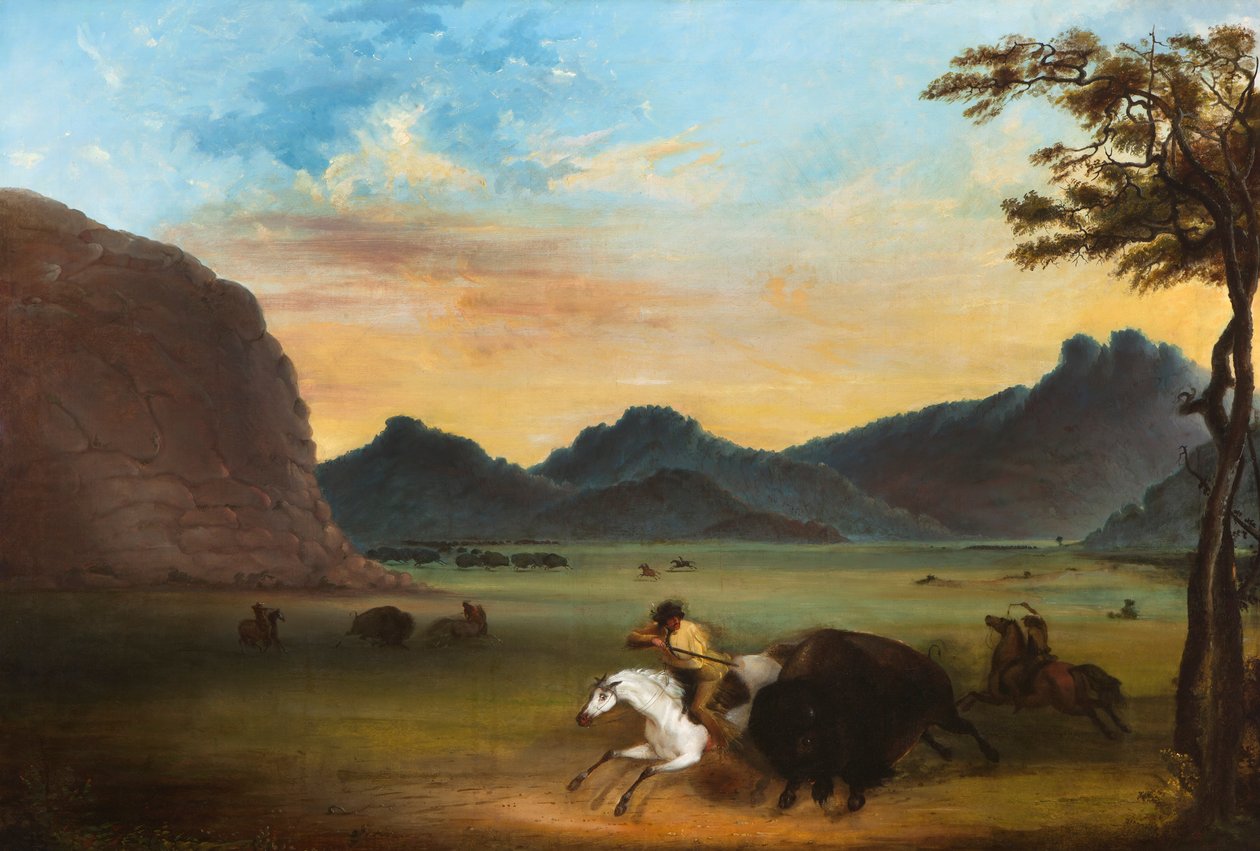 Buffalo Hunt af Alfred Jacob Miller