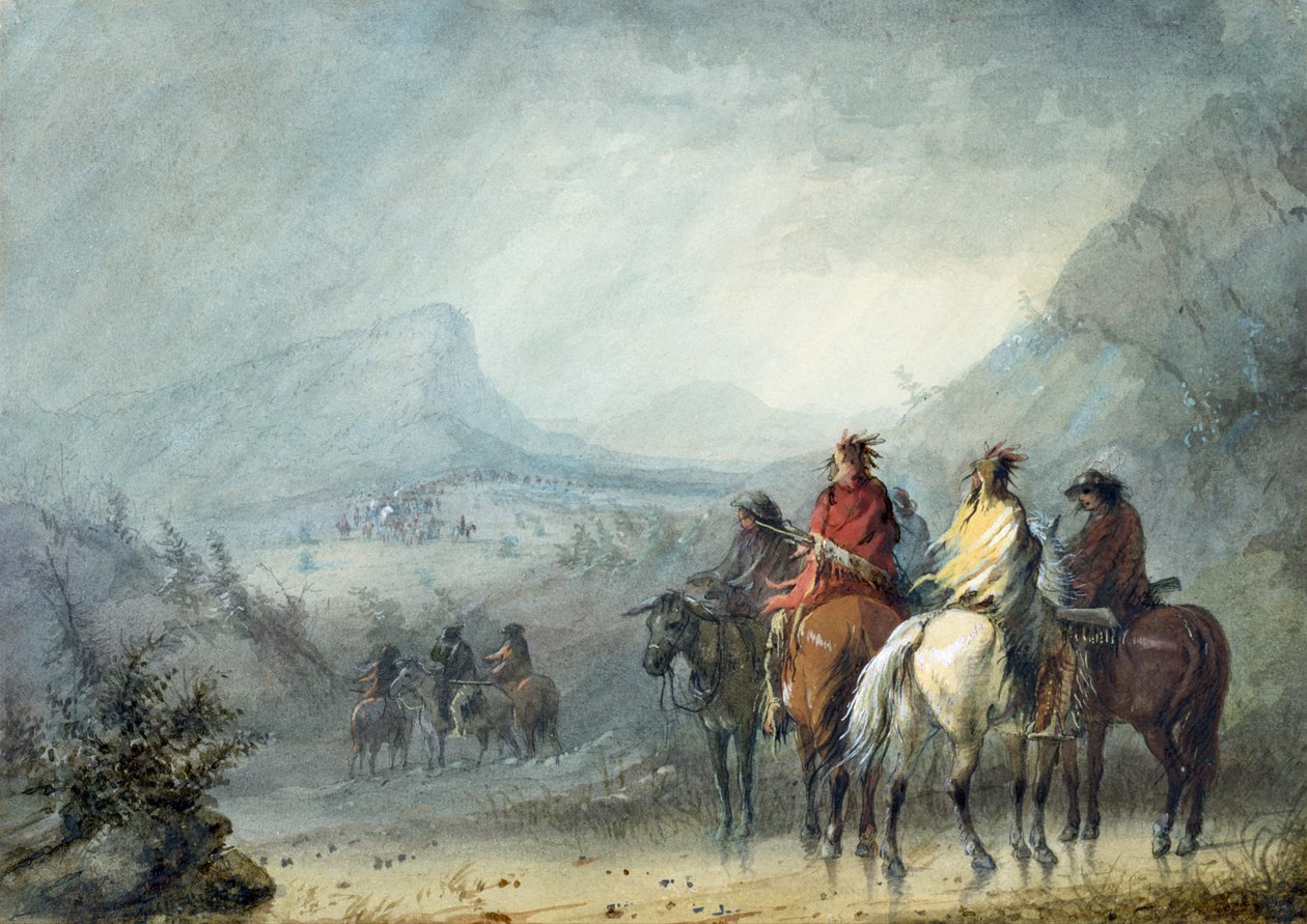 Storm på campingvognen af Alfred Jacob Miller