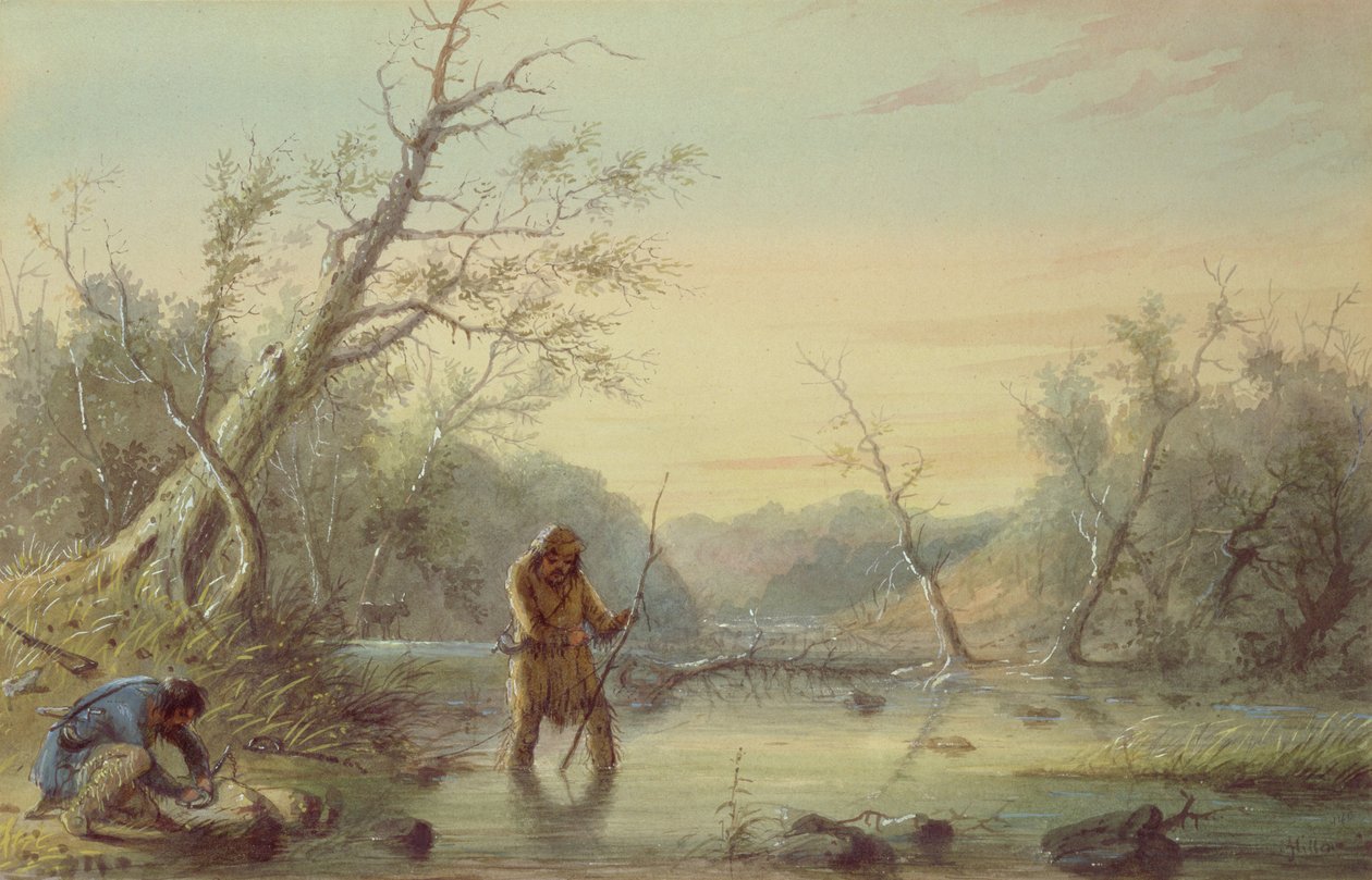 Fangebæver, 1858 af Alfred Jacob Miller