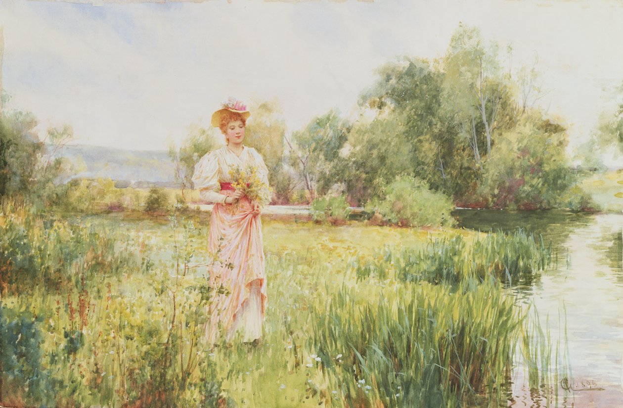 Ved floden, 1896 af Alfred, Jr. Glendening