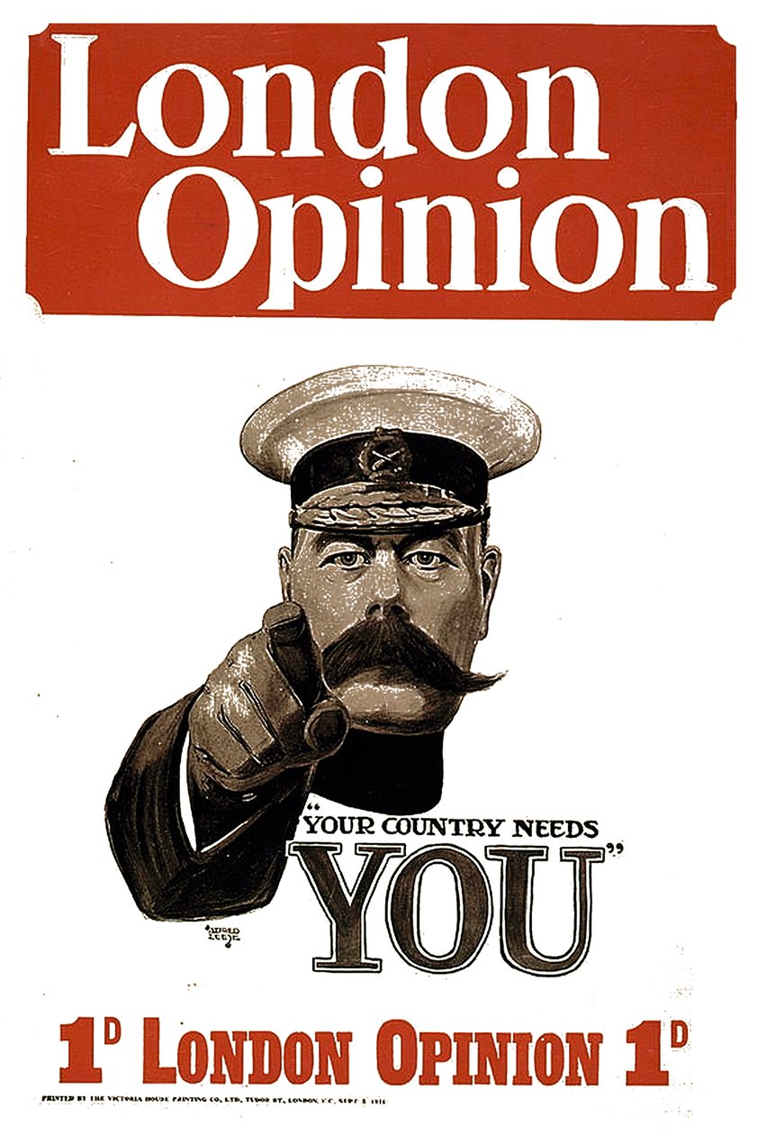 Your Country Needs YOU, plakat for London Opinion, 1914 (se også 699126) af Alfred Leete