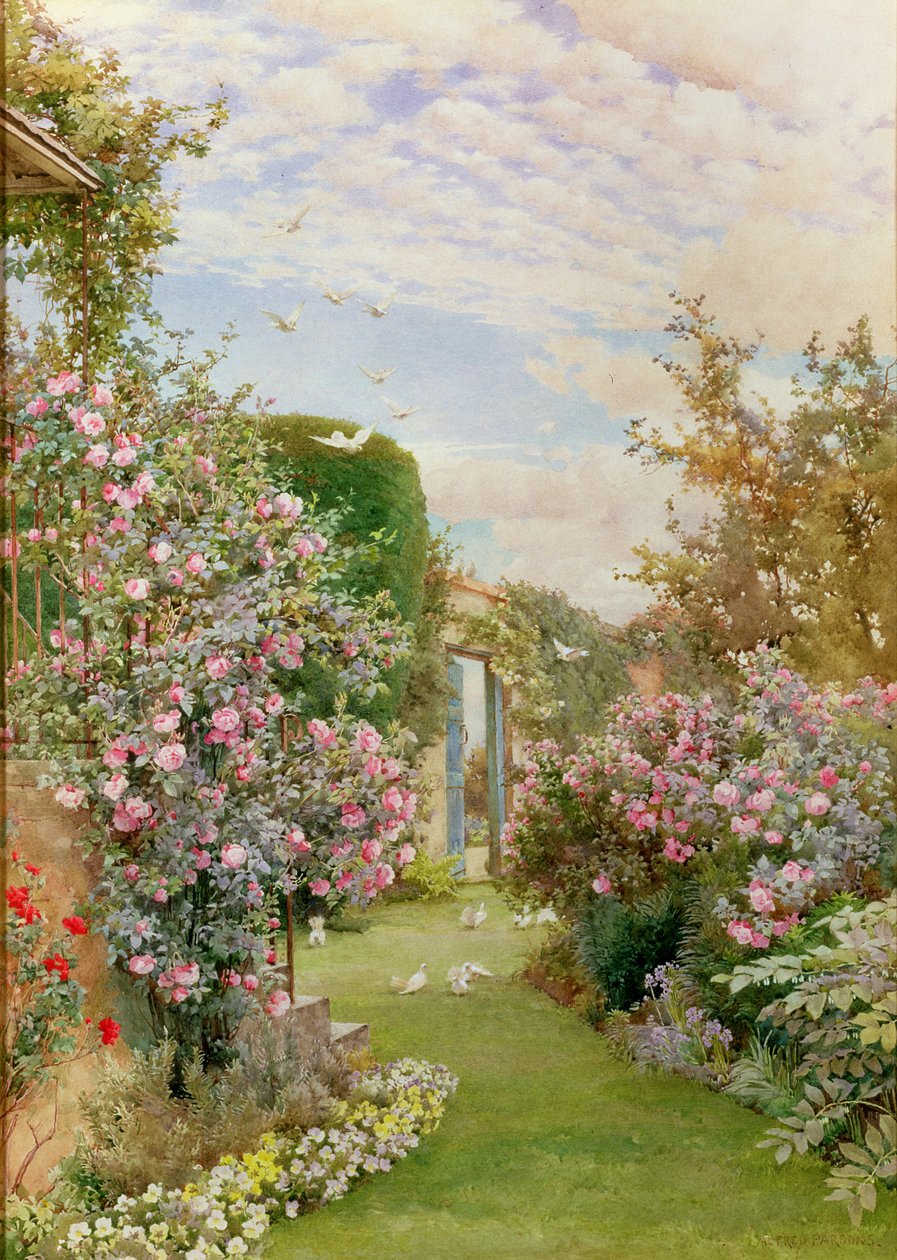 China Roses, Broadway af Alfred Parsons