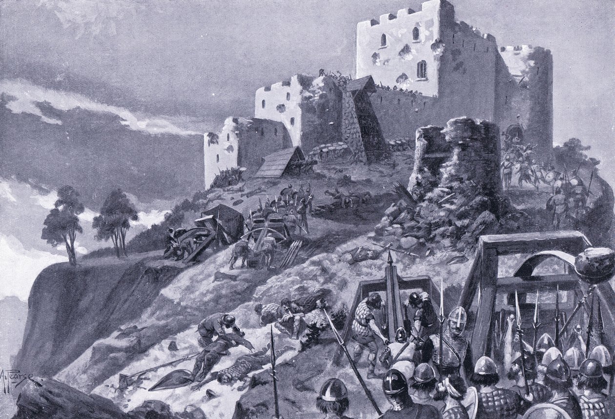 Walisernes angreb på Montgomery Castle AD1095, 1920
