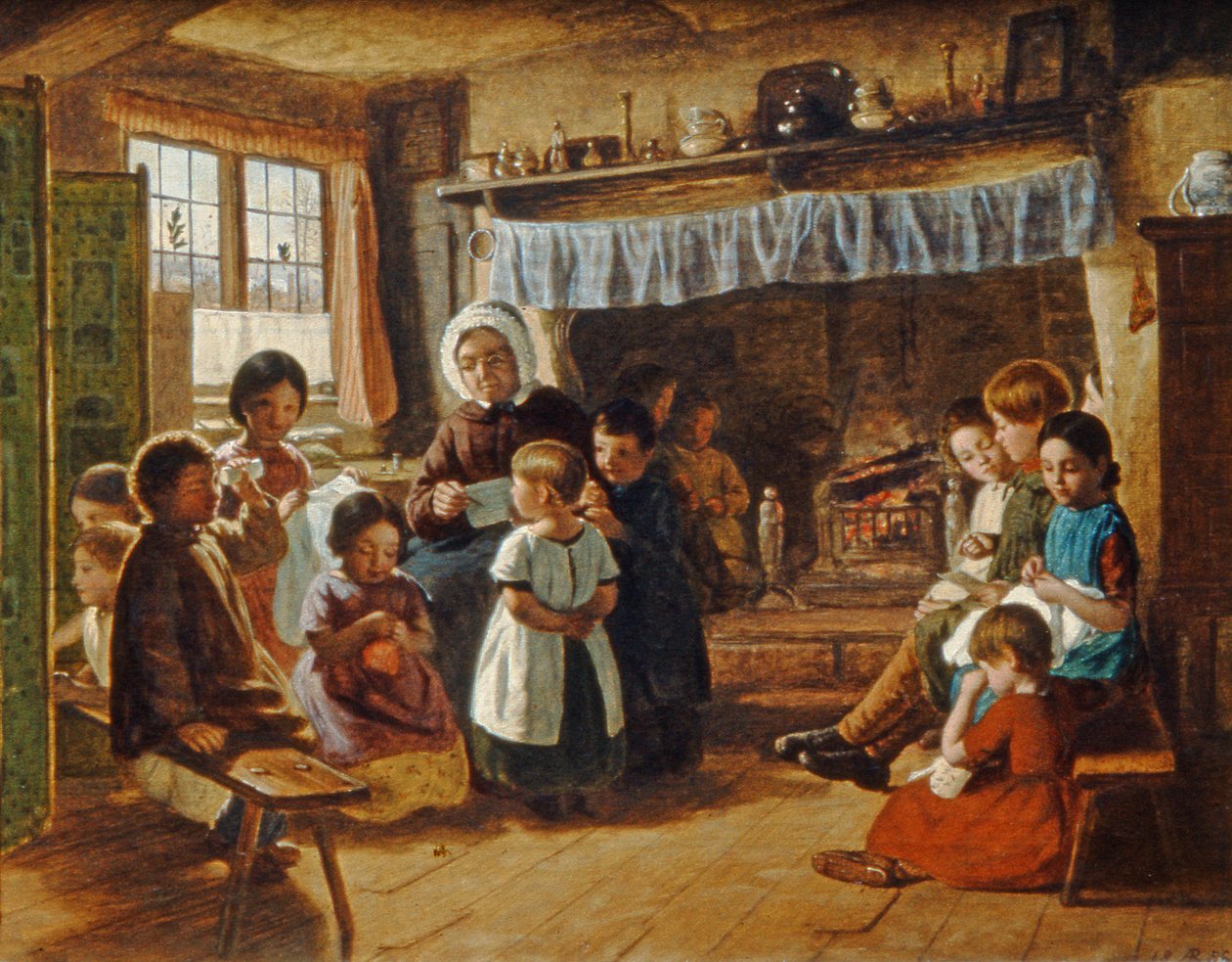 Hytte-skolen af Alfred Rankley