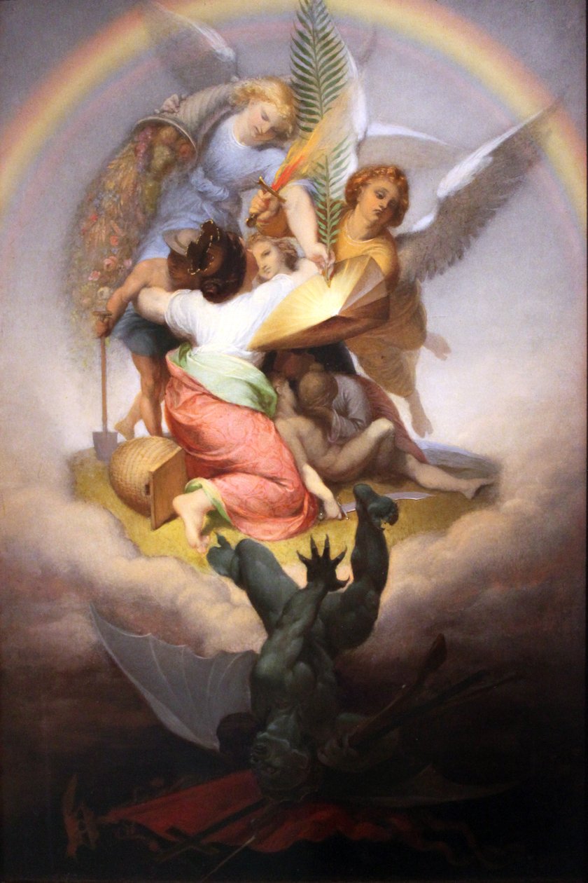 Allegori om undertrykkelsen af revolutionen i 1848 af Alfred Rethel