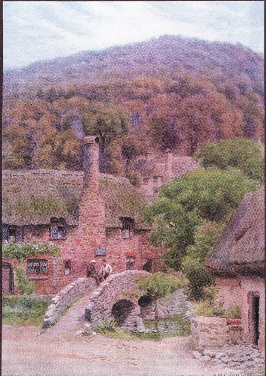 Allerford, Somerset, fra The Cottages and the Village Life of Rural England udgivet af Dent & Sons Limited, 1912 af Alfred Robert Quinton
