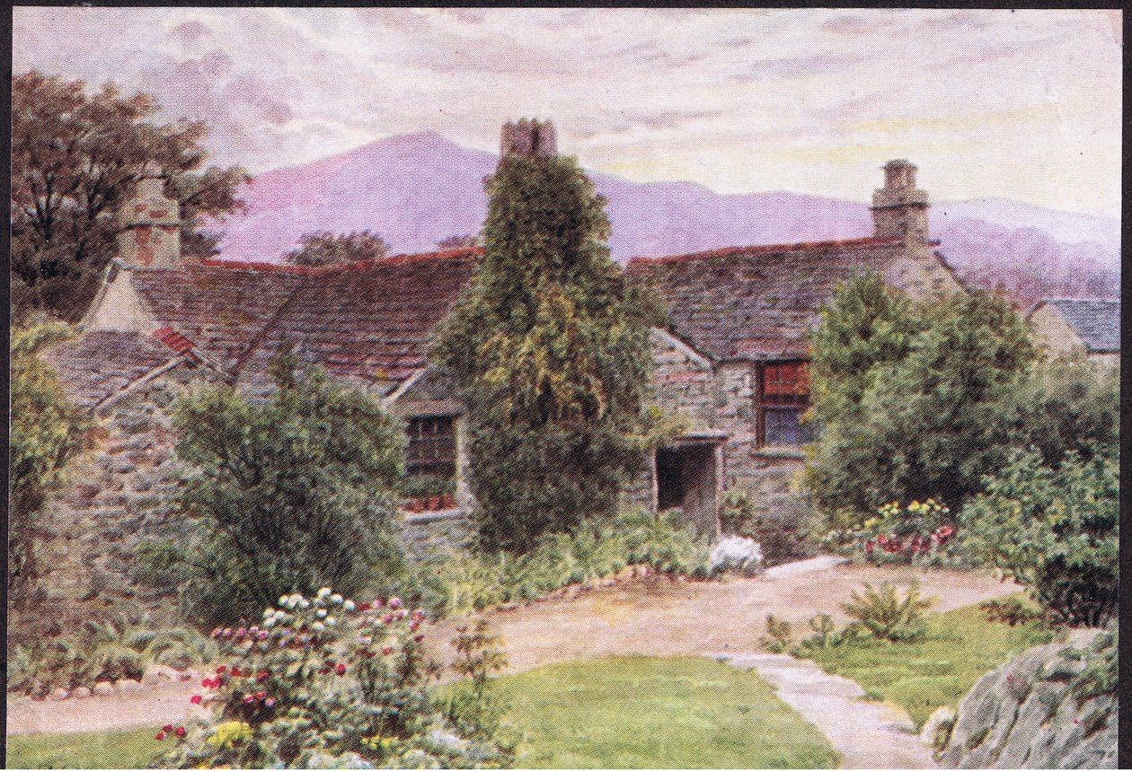 Dove Cottage, Grasmere, fra The Cottages and the Village Life of Rural England udgivet af Dent & Sons Limited, 1912 af Alfred Robert Quinton