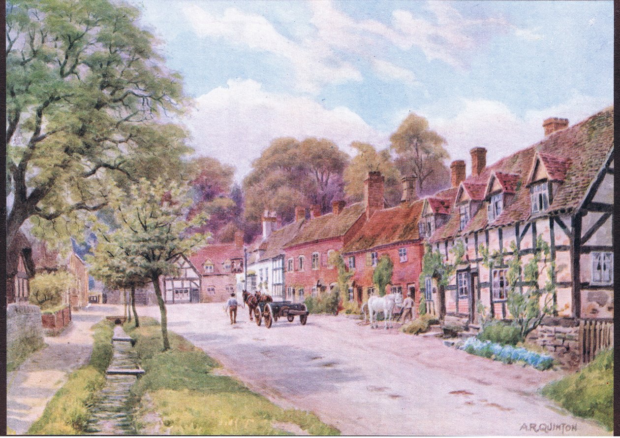 Elmley Cottage, Worcester, fra The Cottages and the Village Life of Rural England udgivet af Dent & Sons Limited, 1912 af Alfred Robert Quinton