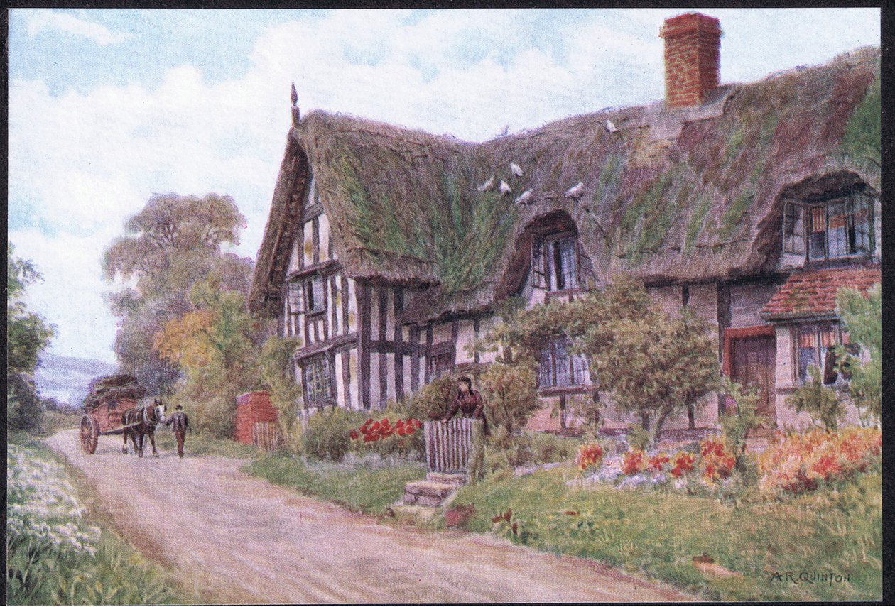 Great Comberton, Worcester, fra The Cottages and the Village Life of Rural England udgivet af Dent & Sons Limited, 1912 af Alfred Robert Quinton