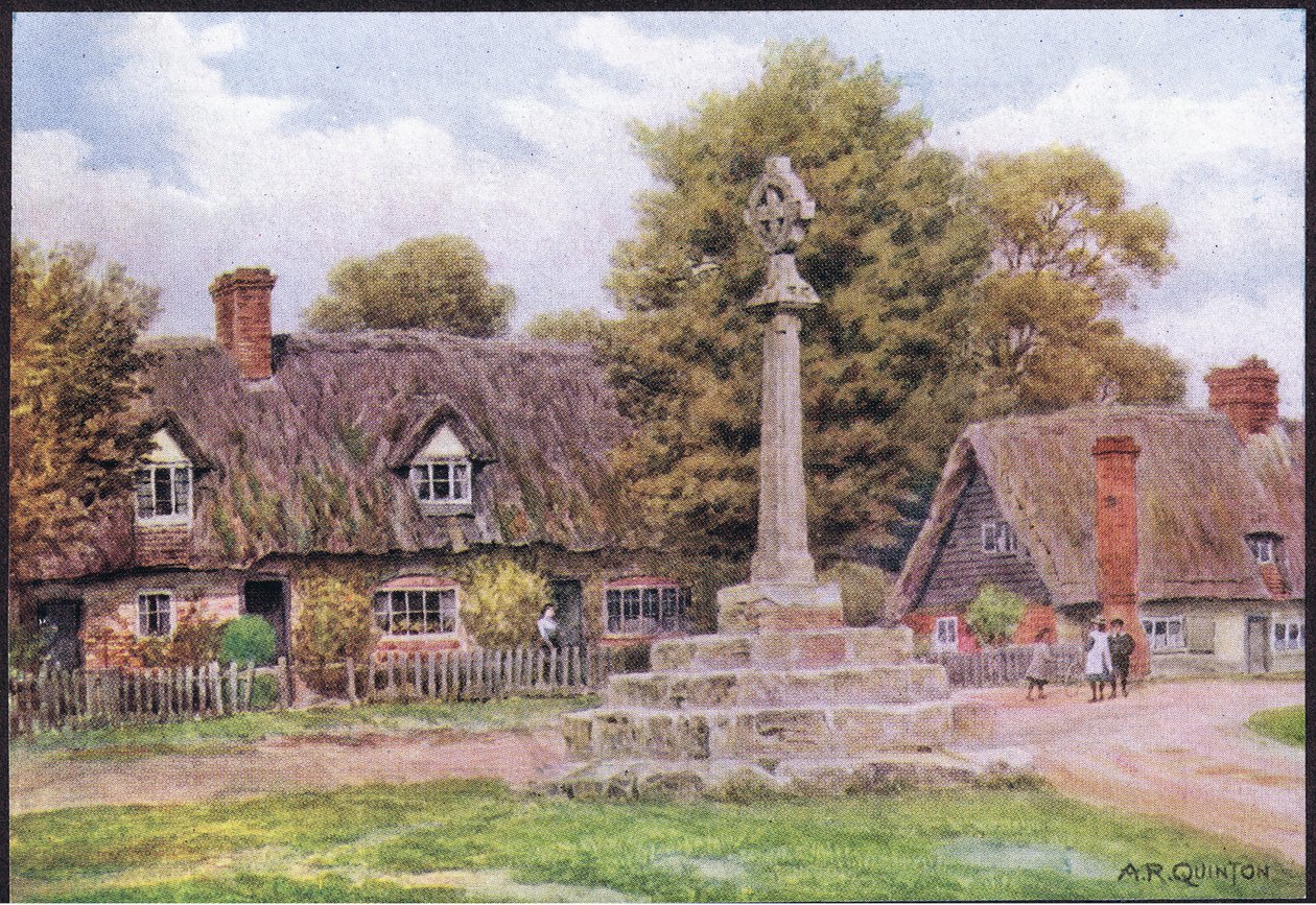 Long Wittenham, Berkshire, fra The Cottages and the Village Life of Rural England udgivet af Dent & Sons Limited, 1912 af Alfred Robert Quinton
