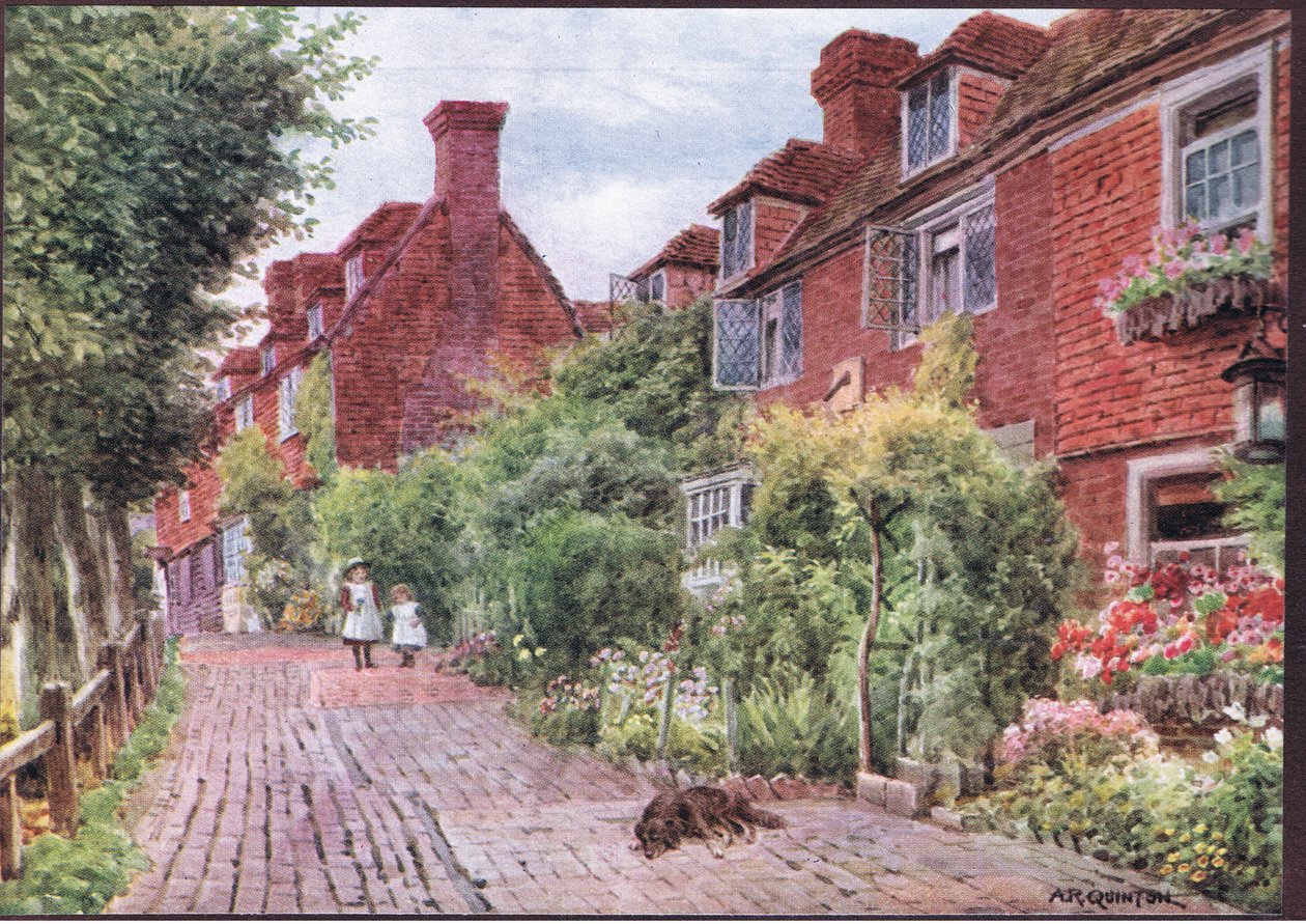 The Walks, Groombridge, Kent, fra The Cottages and the Village Life of Rural England udgivet af Dent & Sons Limited, 1912 af Alfred Robert Quinton