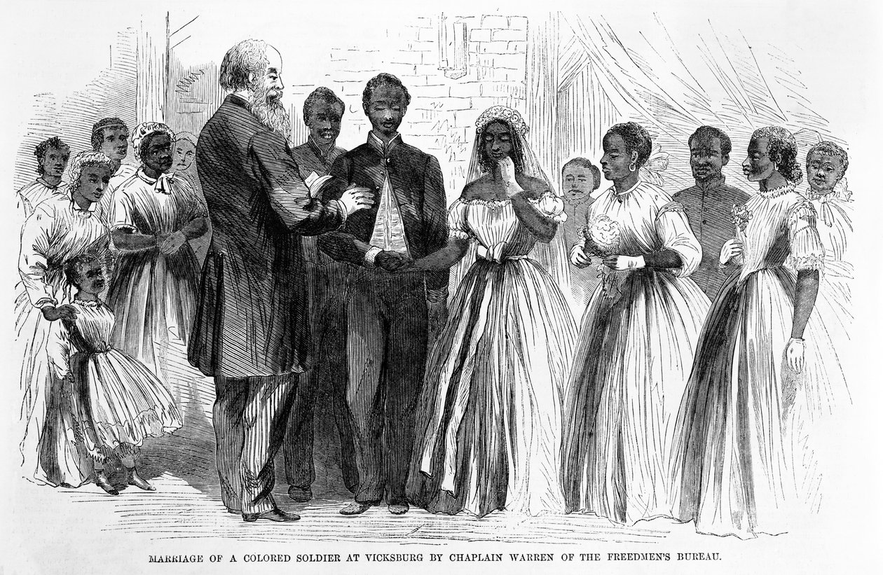 Ægteskab med en farvet soldat i Vicksburg af kapellan Warren fra Freedmen