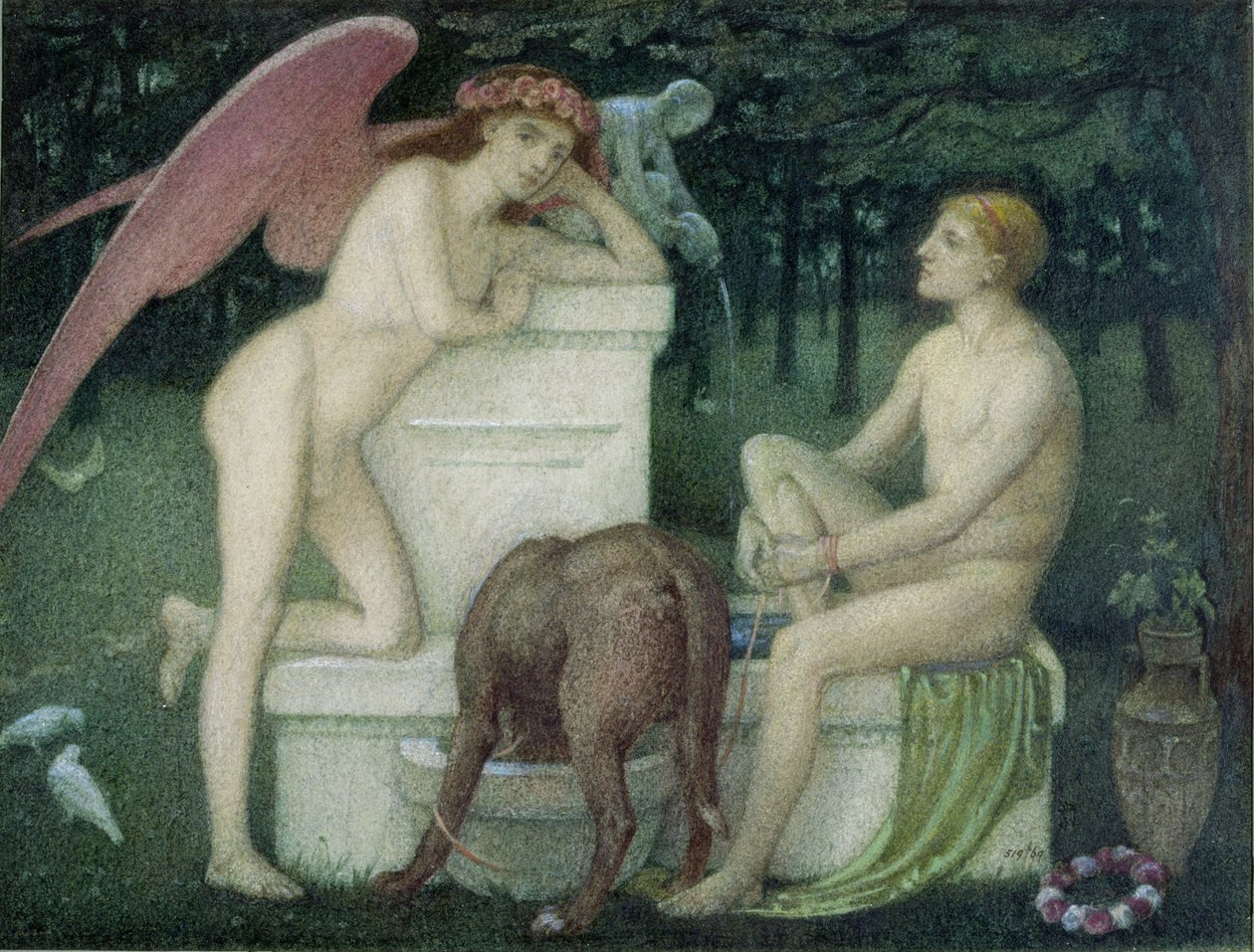 Eros og Ganymedes af Alfred Sacheverell Coke