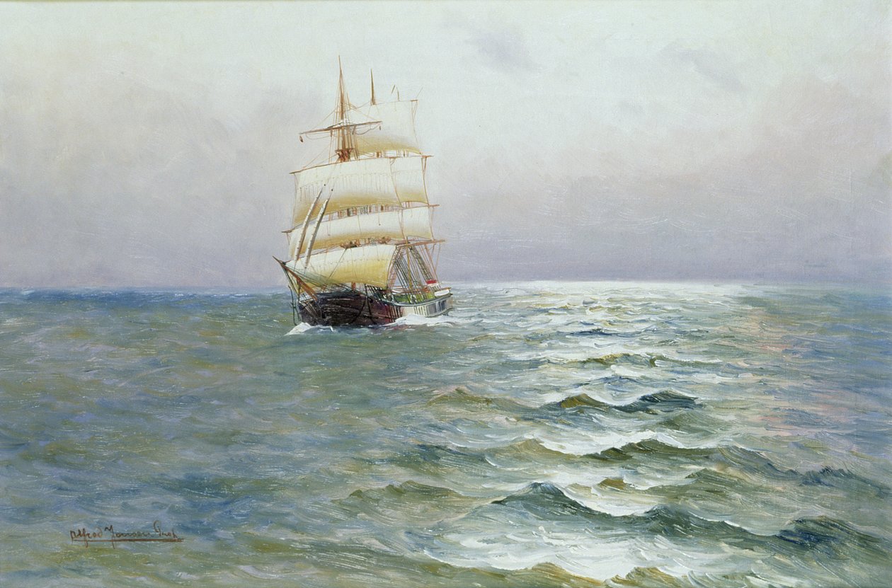 Højt skib af Alfred Serenius Jensen