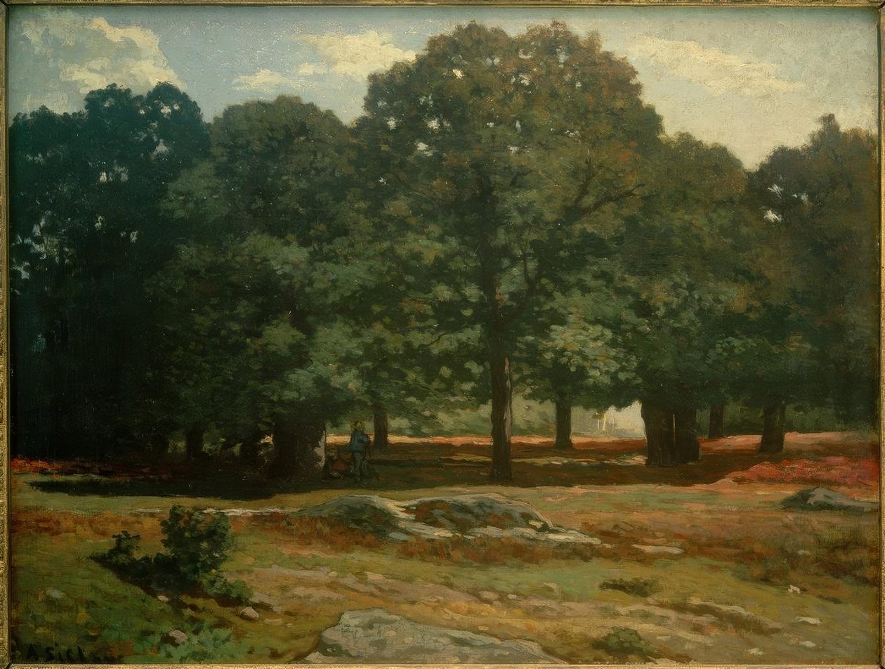 Allée des Châtaigniers ved Celle Saint-Cloud af Alfred Sisley