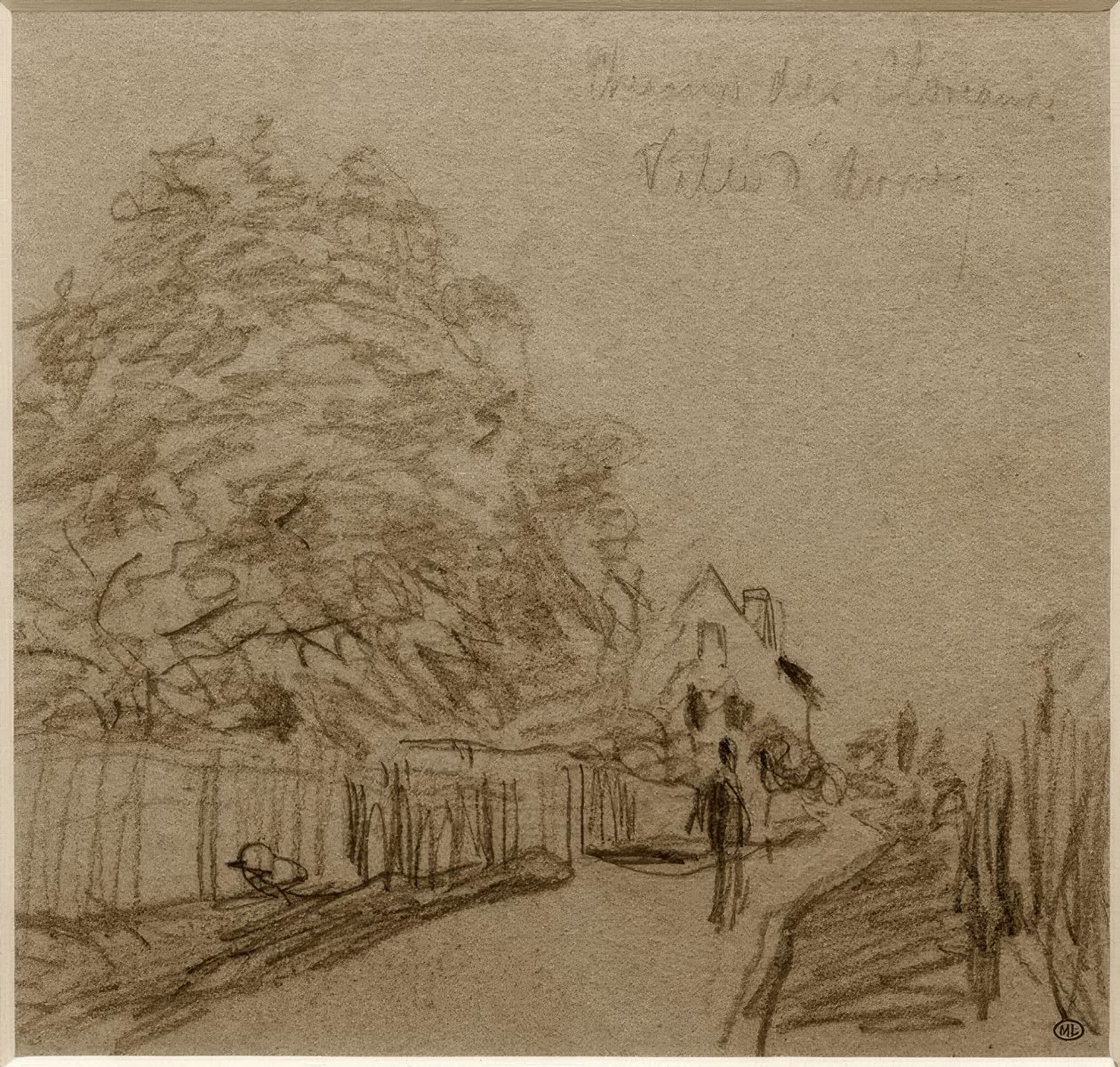 Chemin des Closeaux i Ville dAvray af Alfred Sisley