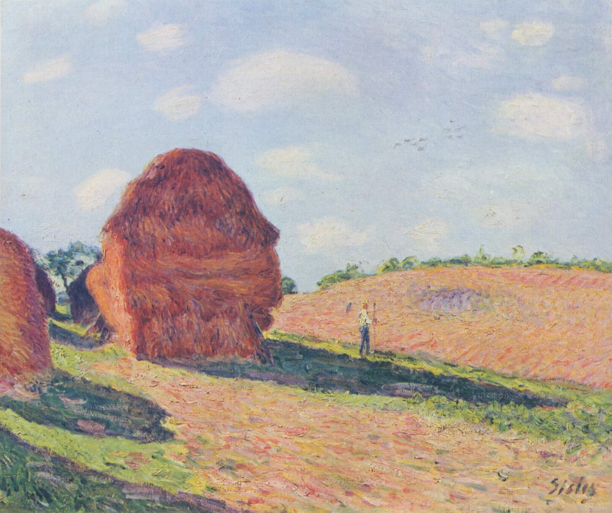 Halmen lejer af Alfred Sisley