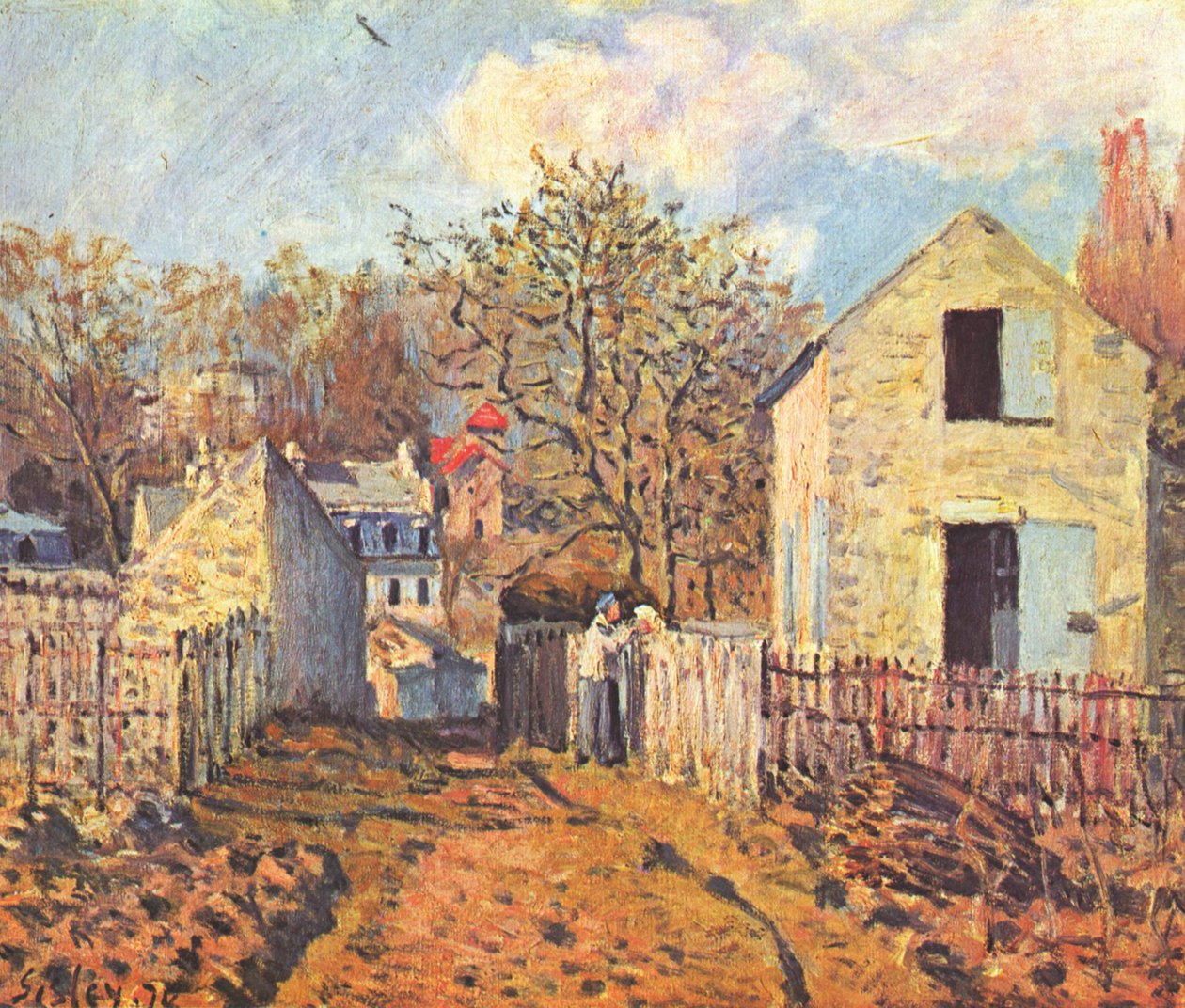 Landsbyen Voisins af Alfred Sisley