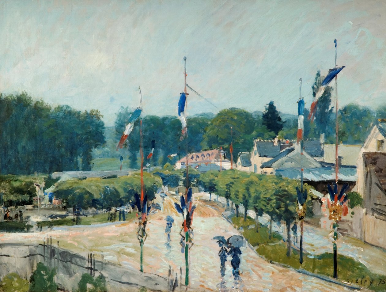 14. juli i Marly-le-Roi, 1875 af Alfred Sisley