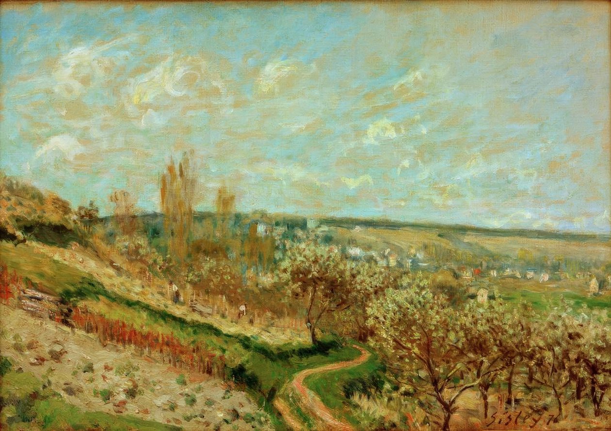Forår i Saint-Germain-en-Laye af Alfred Sisley