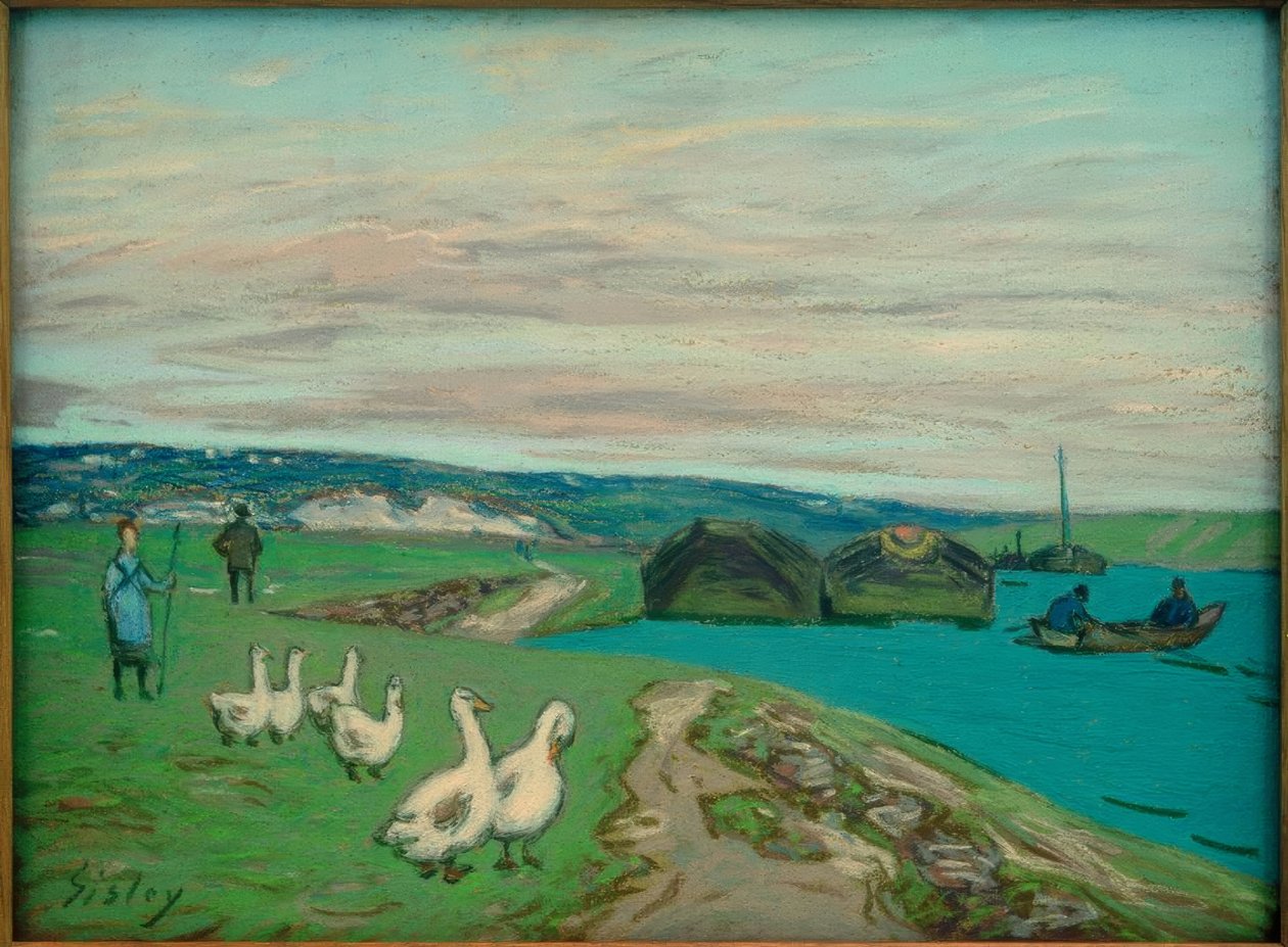 Gåsevogteren af Alfred Sisley