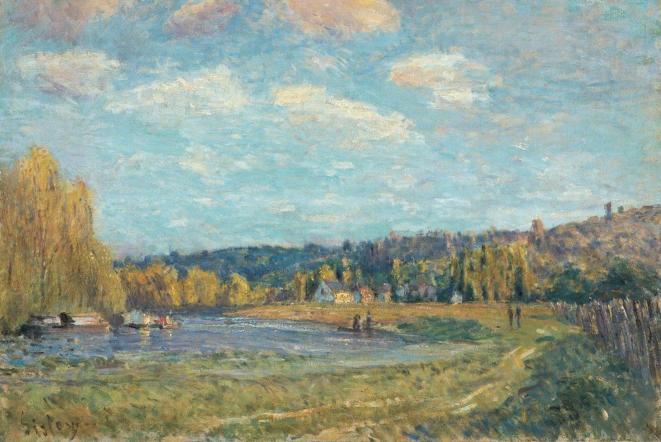 Seinen ved Saint-Cloud af Alfred Sisley