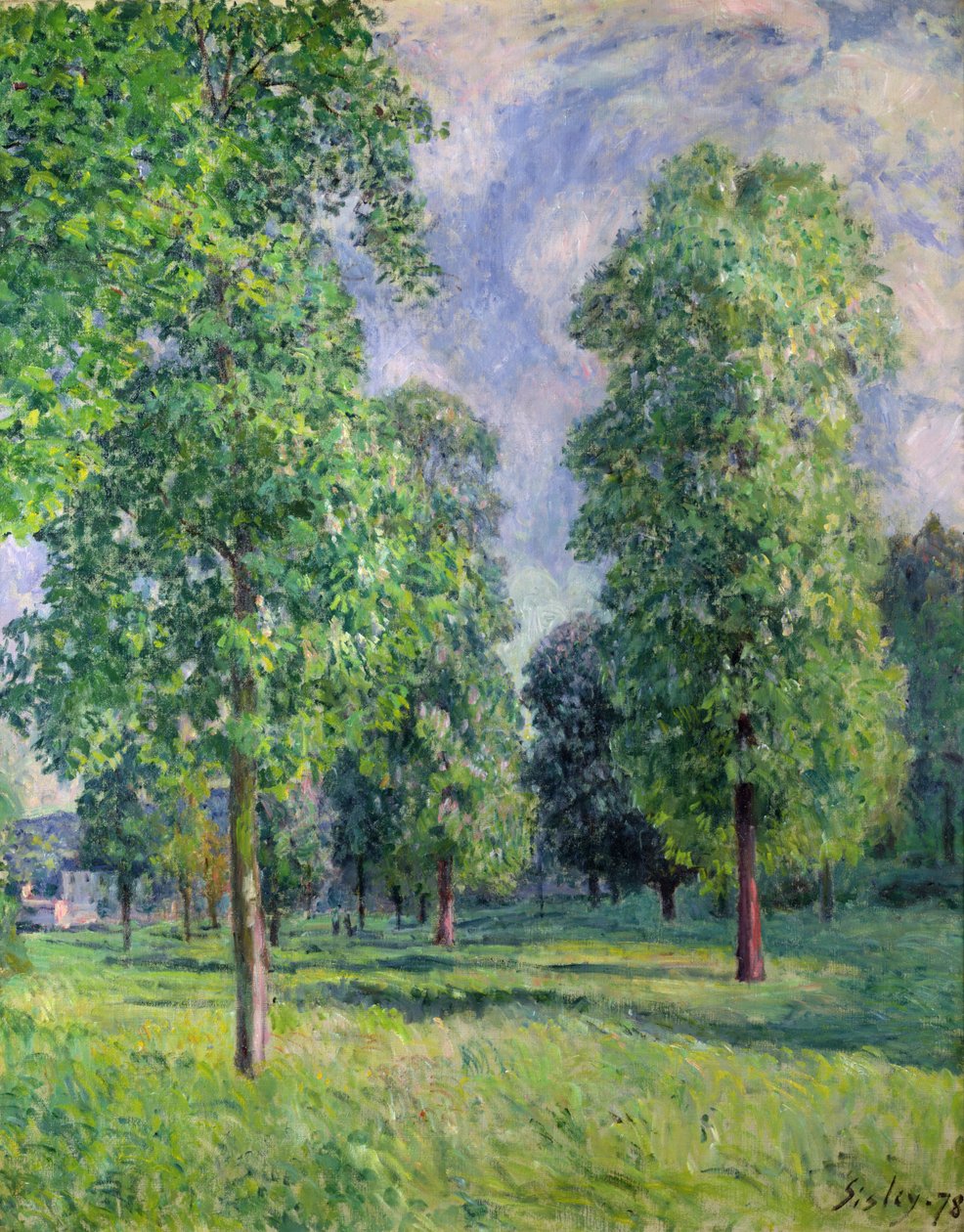 Landskab ved Sevres, 1878 af Alfred Sisley