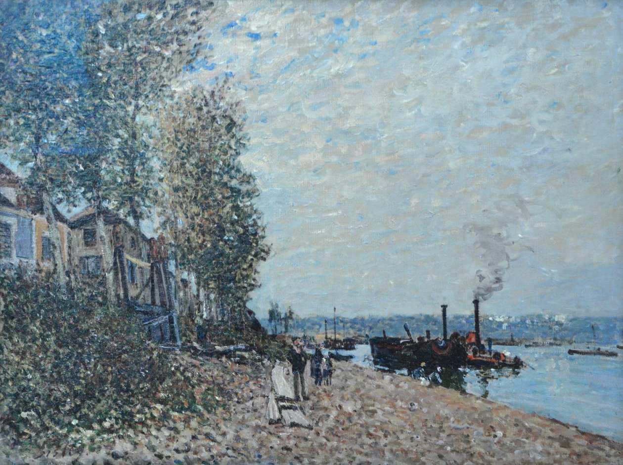Slæbebåden på Loing, Saint-Mammès af Alfred Sisley