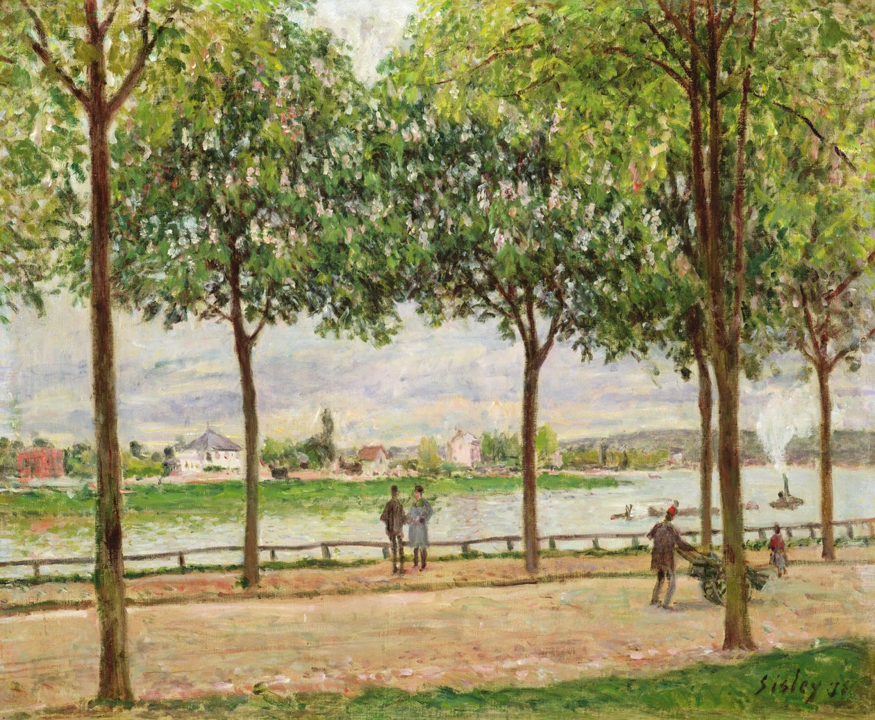 Promenade des Marronniers, St Cloud, 1878 af Alfred Sisley