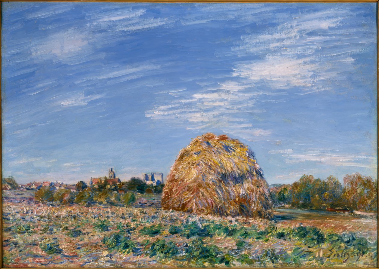 Møllesten ved bredden af ​​Loing af Alfred Sisley