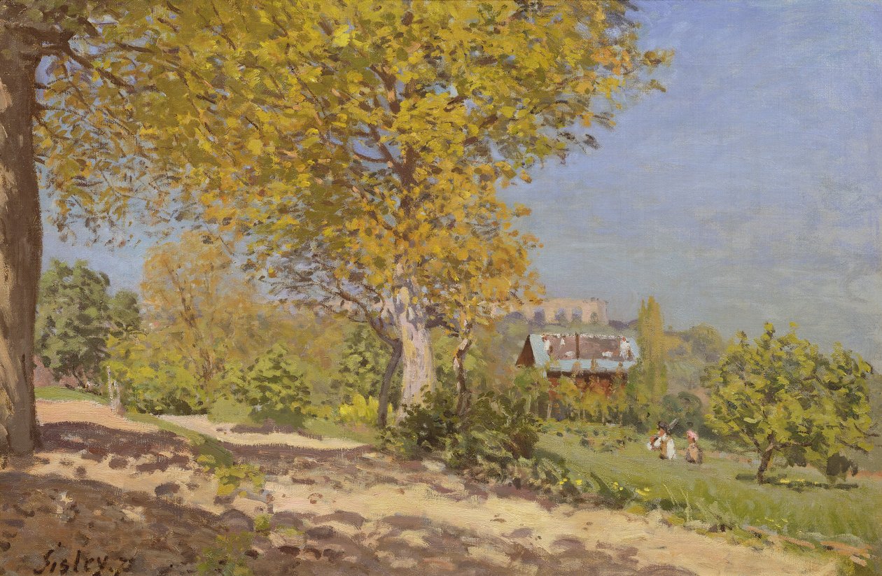 I nærheden af Louveciennes, 1872 af Alfred Sisley