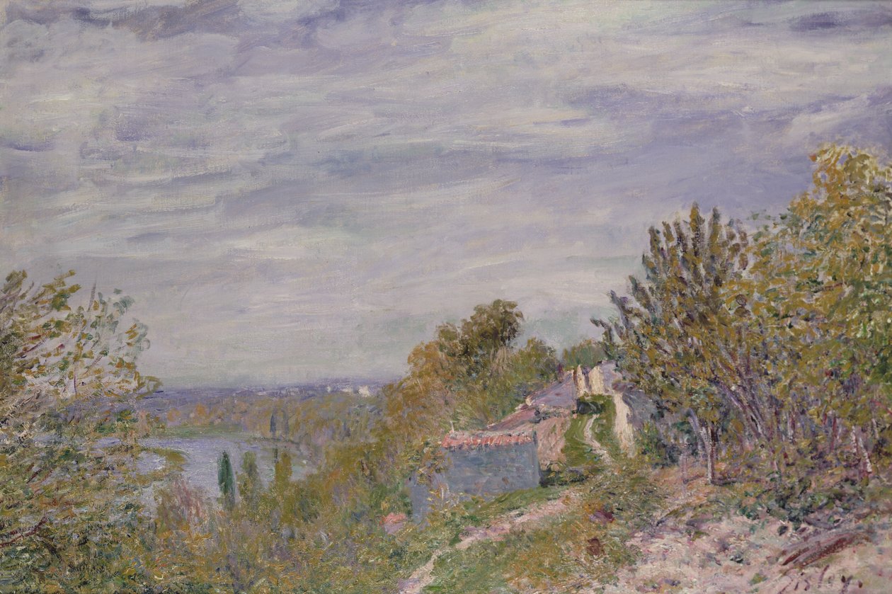 Sti i Byens haver, maj morgen, ca. 1891 af Alfred Sisley