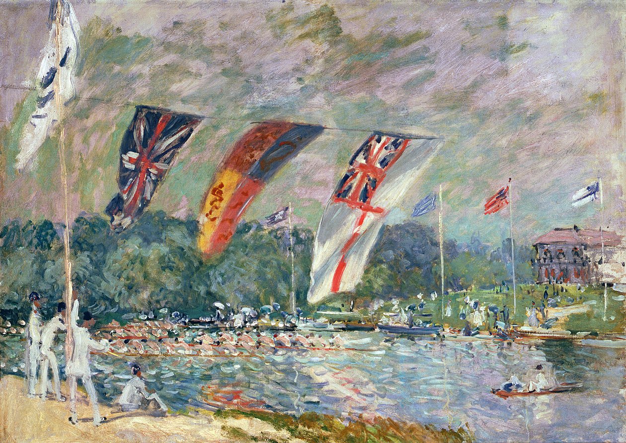Regatta ved Molesey, 1874 (se også 144130) af Alfred Sisley