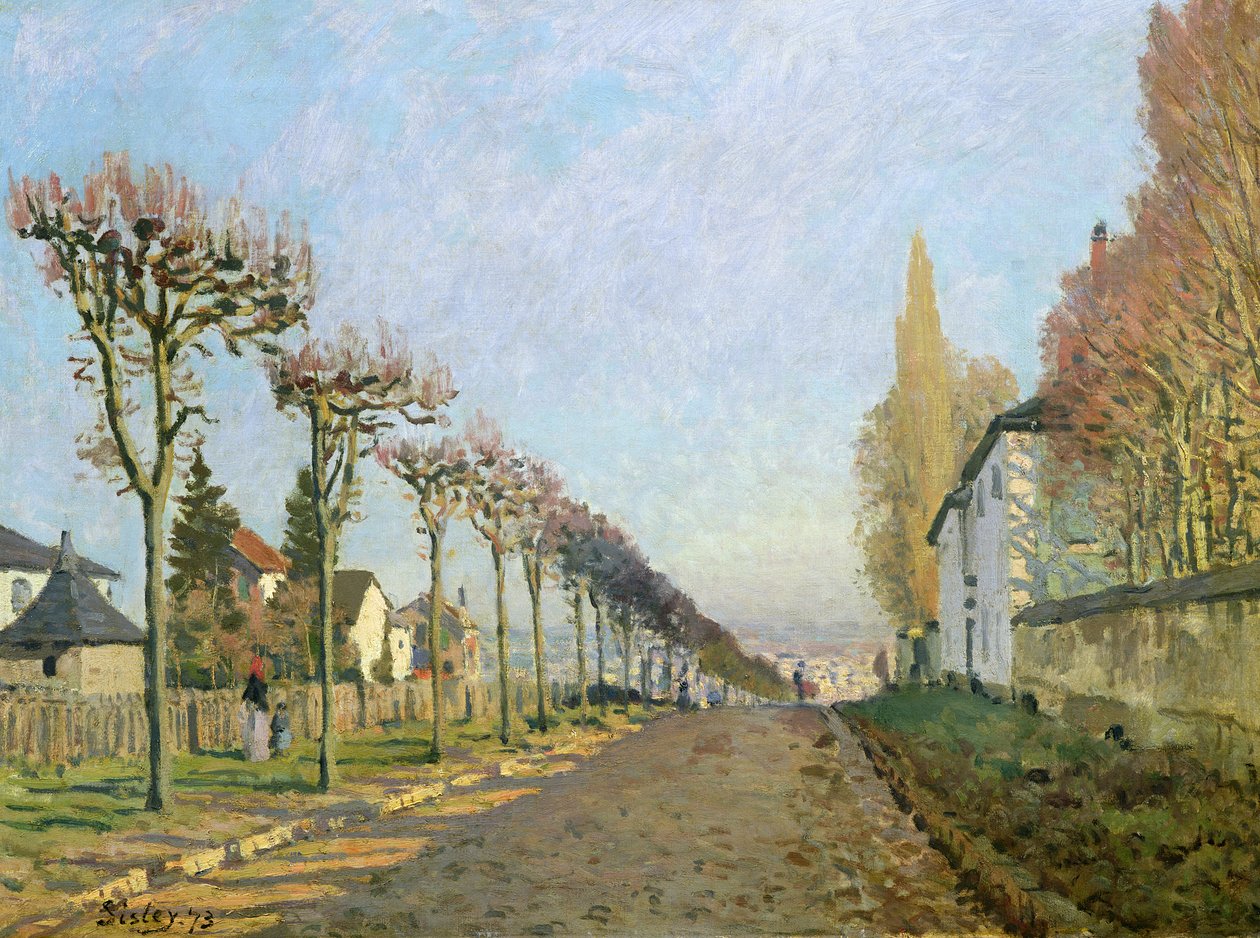 Rue de la Machine, Louveciennes, 1873 af Alfred Sisley