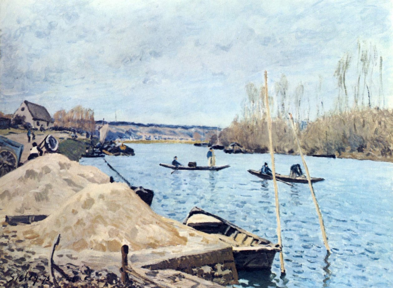 Det er i Port Marly af Alfred Sisley
