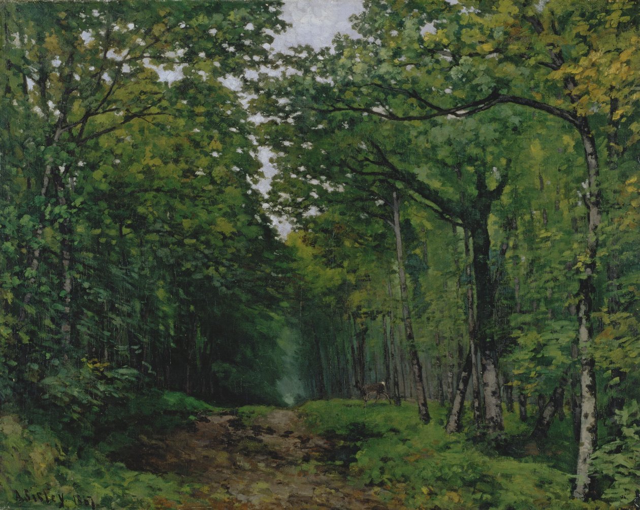 Kastanjetræernes Avenue ved La Celle-Saint-Cloud, 1867 af Alfred Sisley