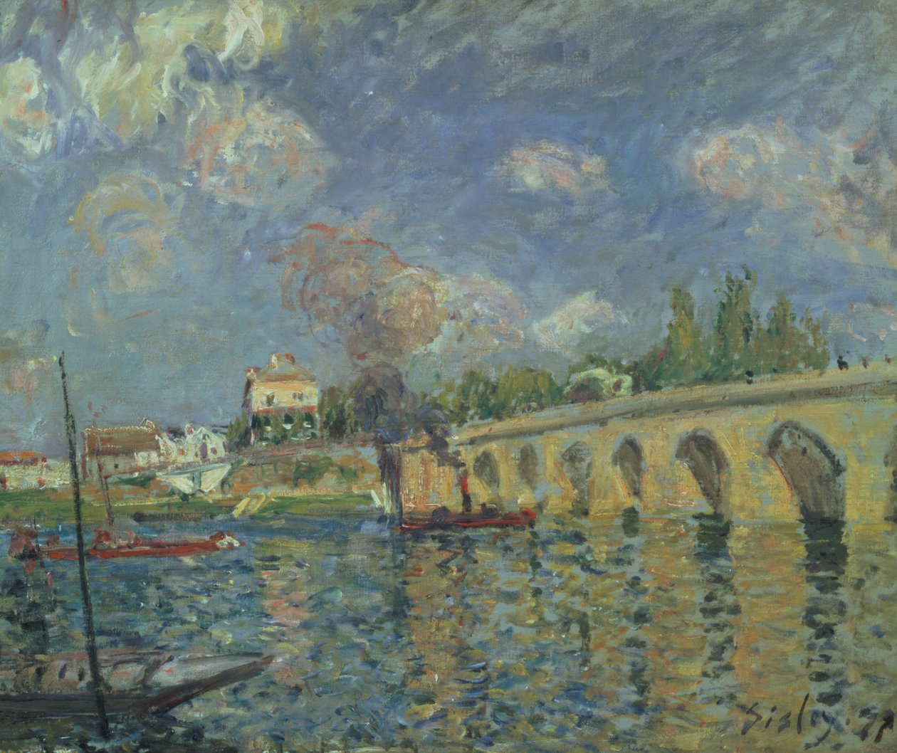 Broen, 1871 af Alfred Sisley