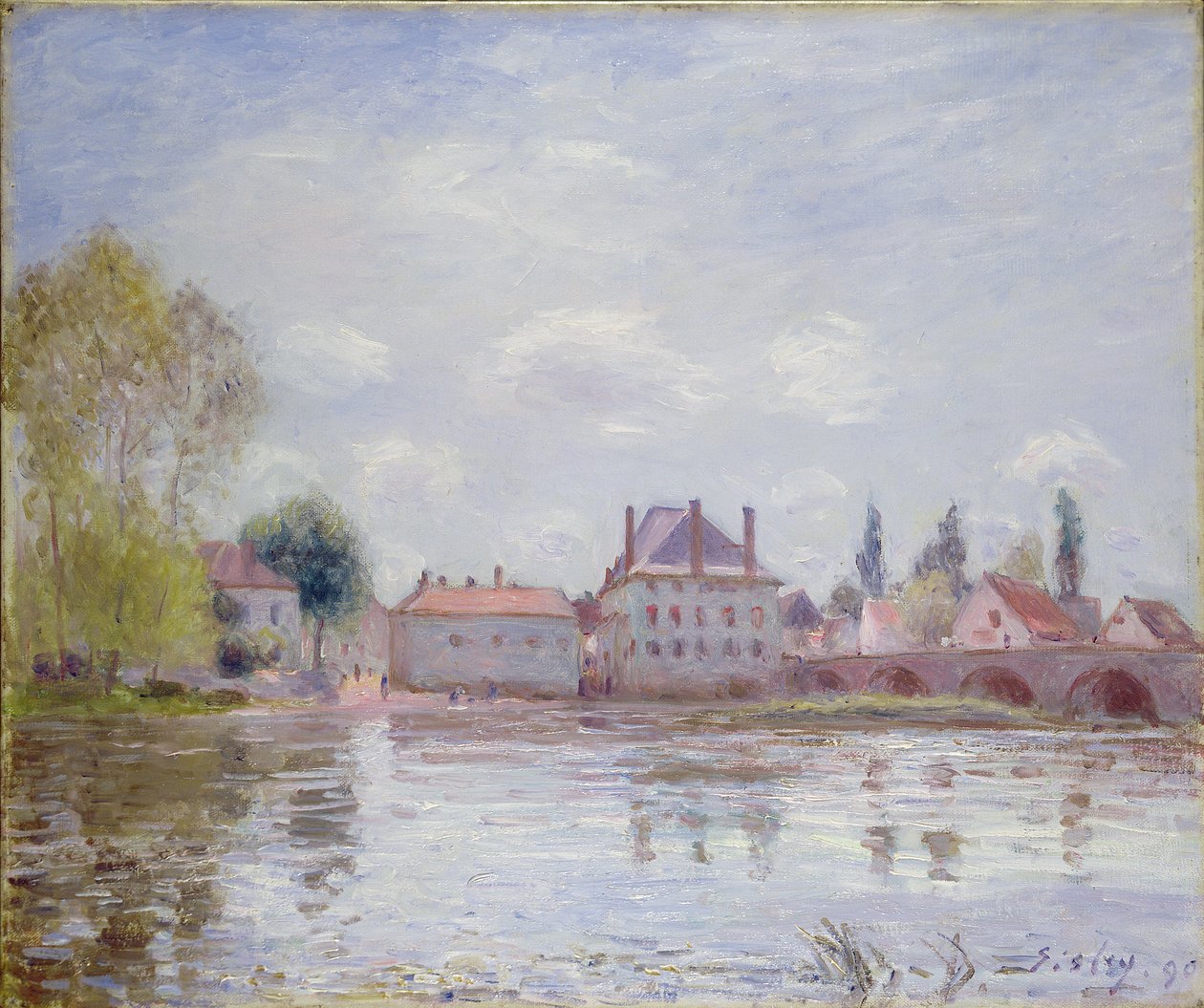Broen ved Moret-sur-Loing, 1890 af Alfred Sisley