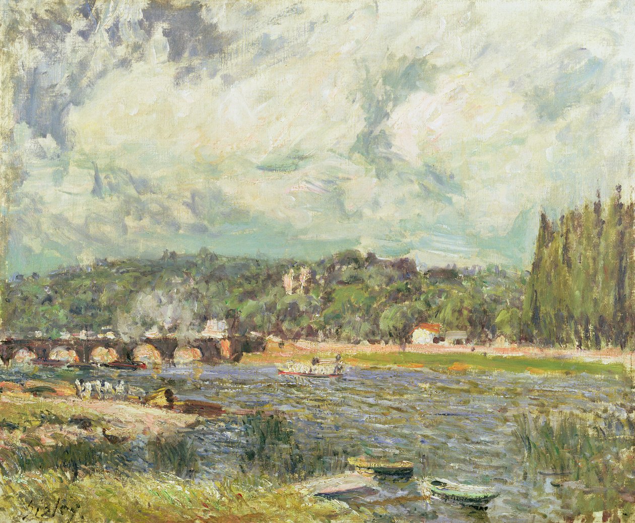 Broen ved Sevres, ca. 1877 af Alfred Sisley