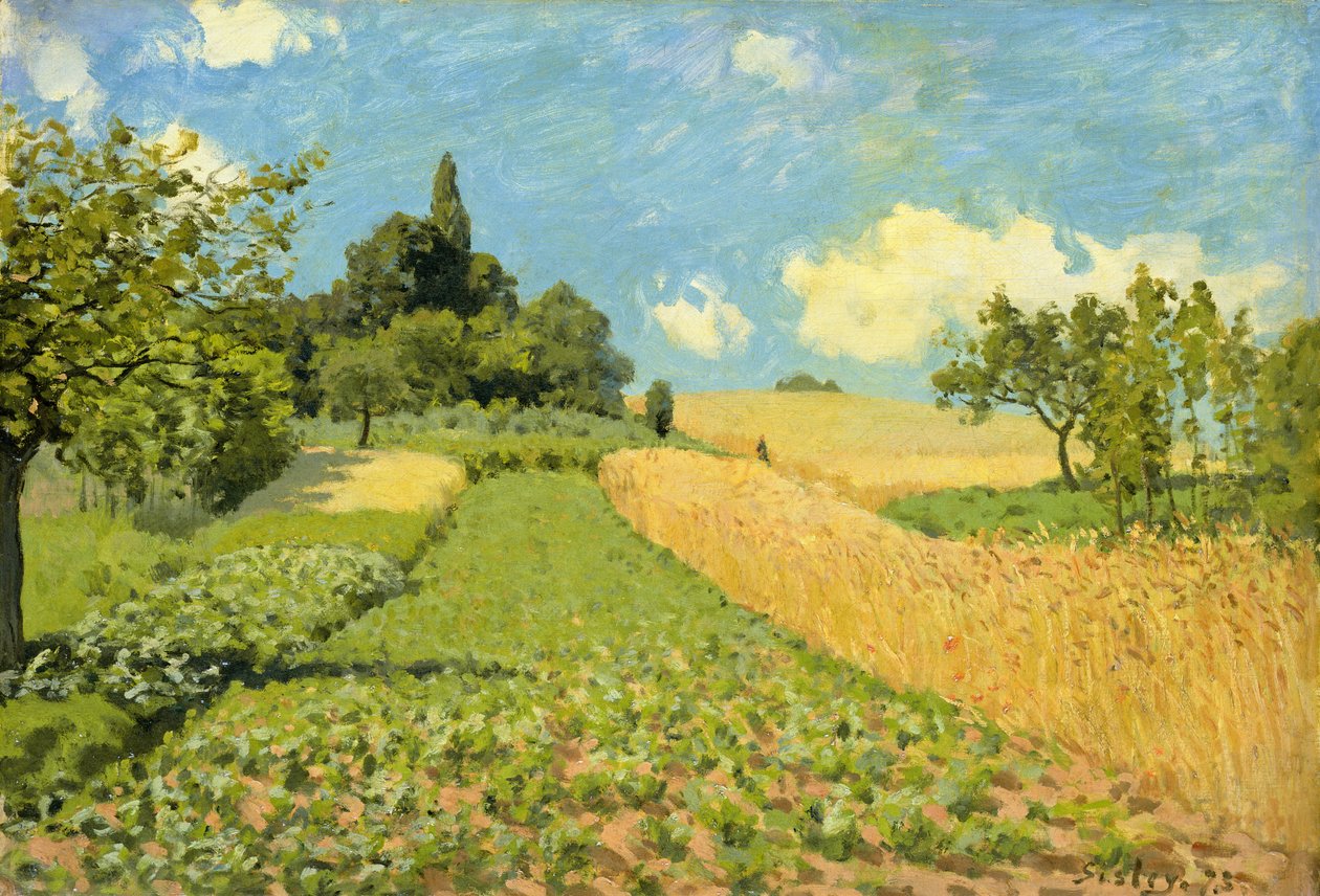 Kornmarken (nær Argenteuil) af Alfred Sisley